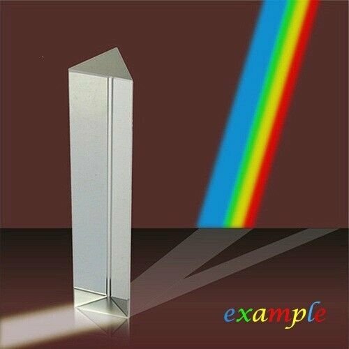 2.5 in Optical Glass Triangular Prism Teaching Light Spectrum Physics USA SELLER