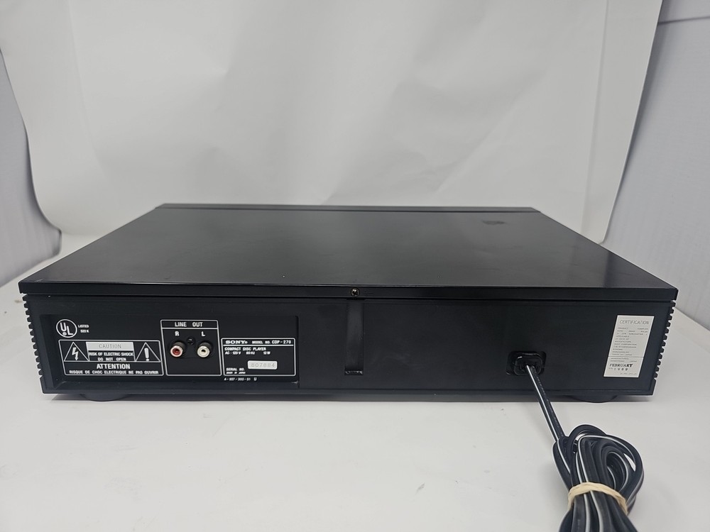 Sony CDP-270 Compact Disc Player