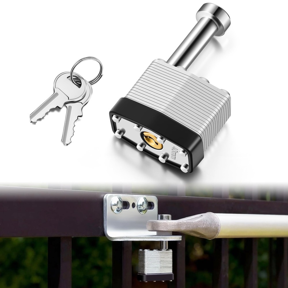 Feekoon 1 Pack Gate Operator Security Pin Lock, Compatible with Mighty Black