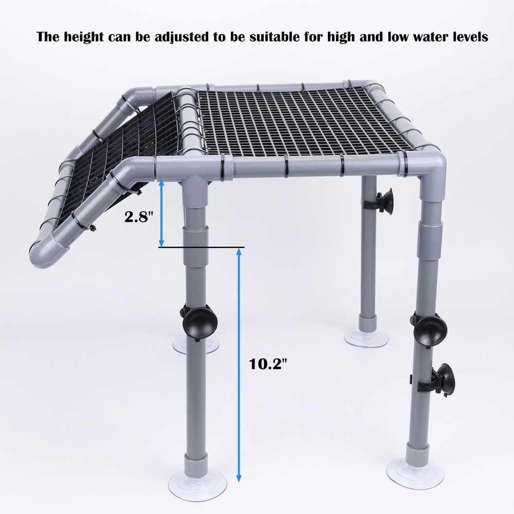 Extra Large Standing Turtle Basking Platform, 13" Width Resting Area, DIY Bas...