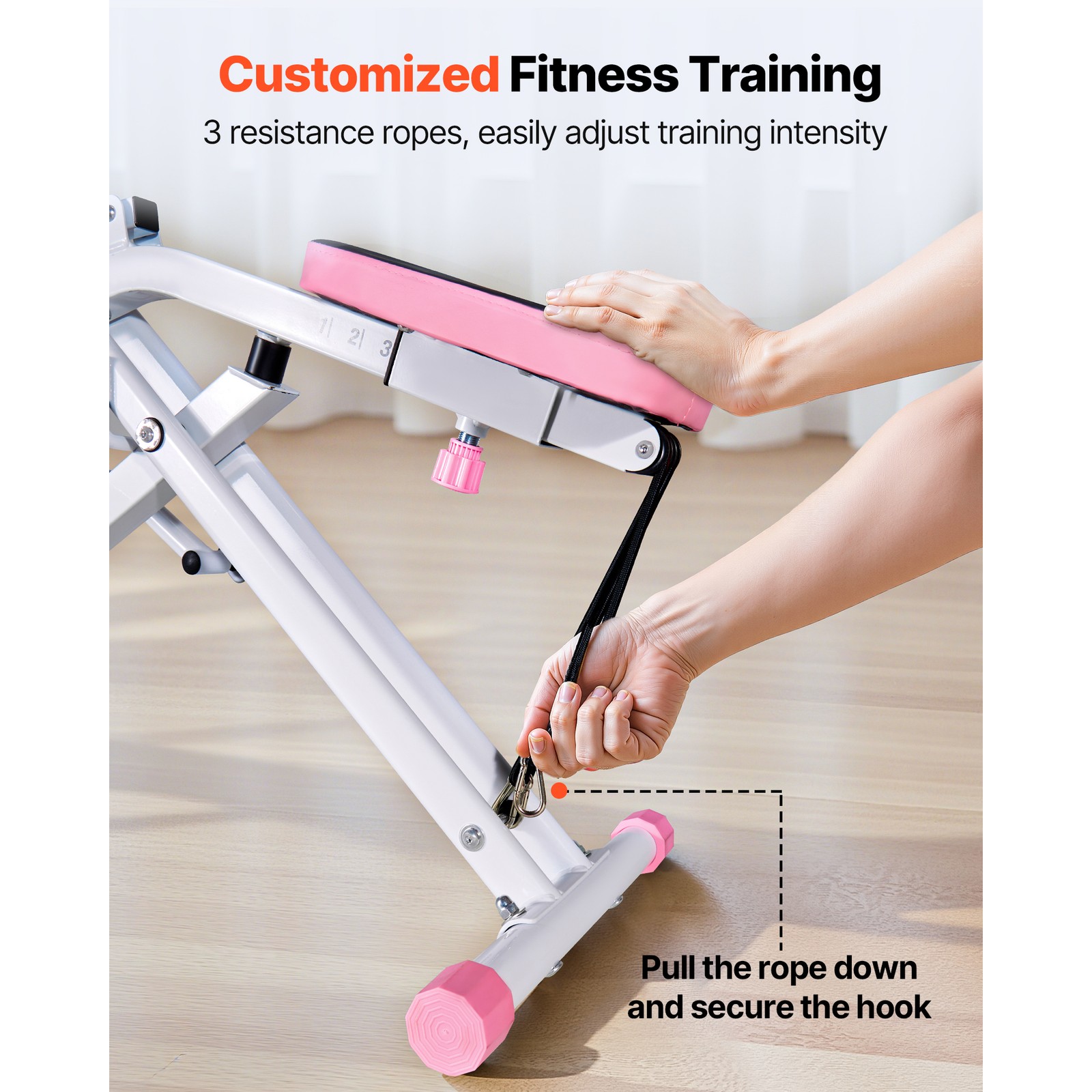 Uimoso Foldable Squat Machine with 3 Resistance Bands Glutes and Leg Workouts