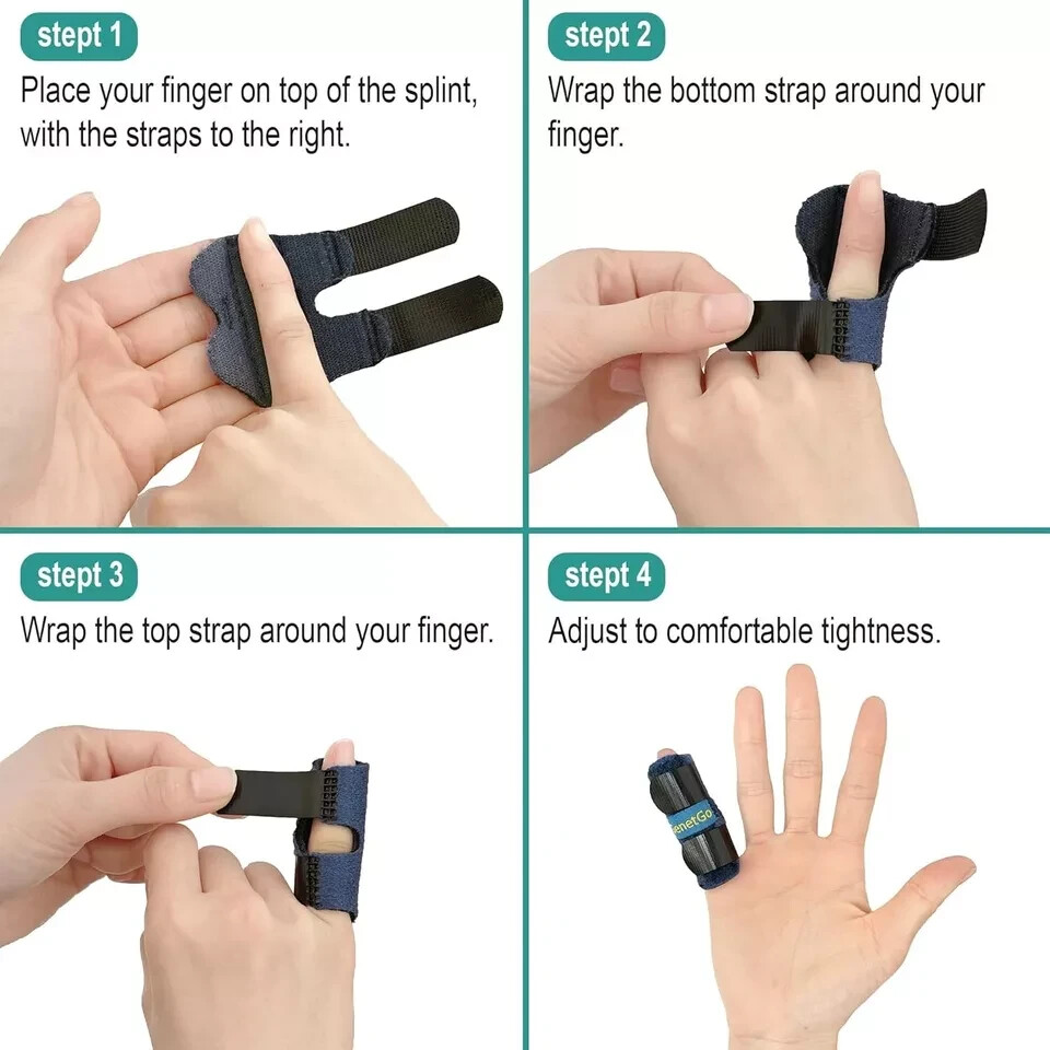 Small Trigger Finger Splint Pinkie Finger Brace for Broken Finger - 2 Pack...