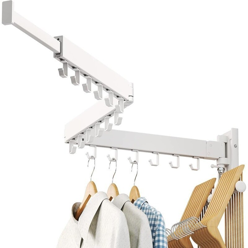 Wall Mounted Drying Rack Foldable Heavy Duty Space Saving Laundry Organizer New