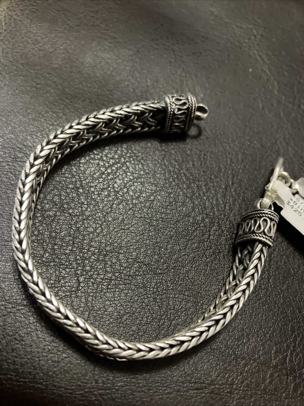 Sterling Silver 925 Vintage Bali Antique Finish Bracelet 32.6 Grams 8 Inches