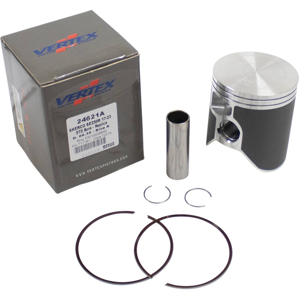 Cast Replica Piston Kit 66.350mm Piston Diameter, STD Compression Ratio; 24621A