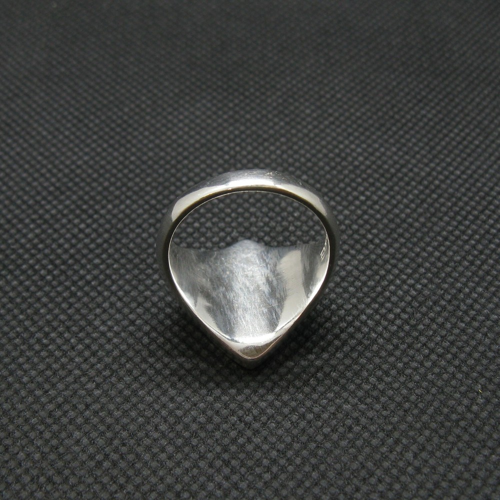 Sterling Silver Men Signet Ring Fleur De Lys Solid Genuine Hallmarked 925