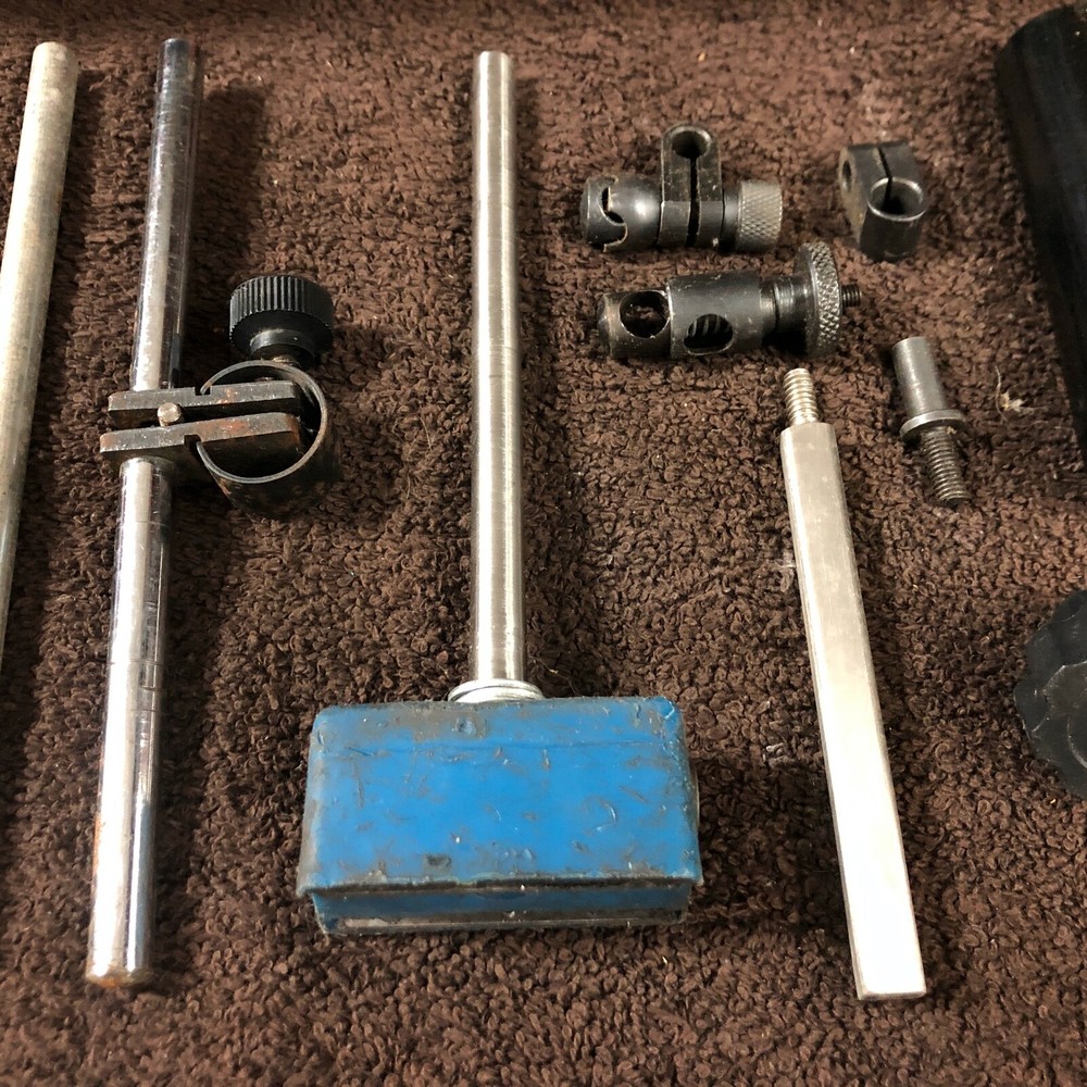 Lot w/Magnetic Base, Clamps for Indicators, Arms, Knobs ect