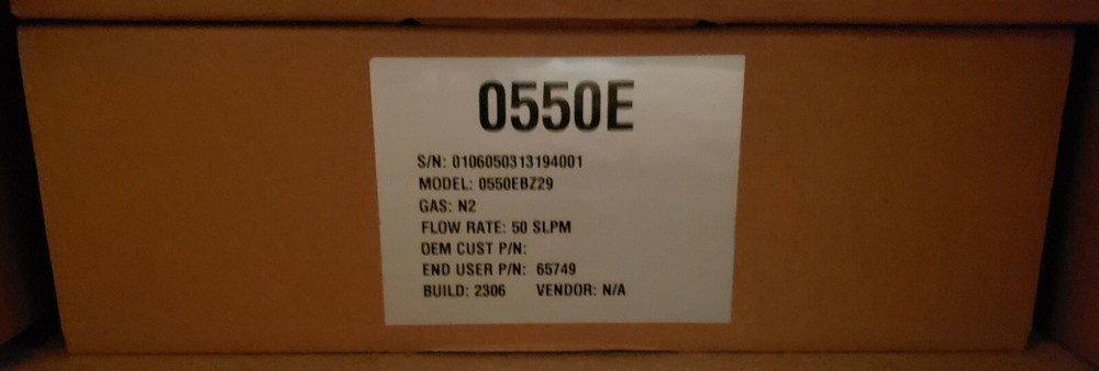 Brooks Instruments 0550E Mass Flow Controller MFC 50 SLM N2 0550EBZ29