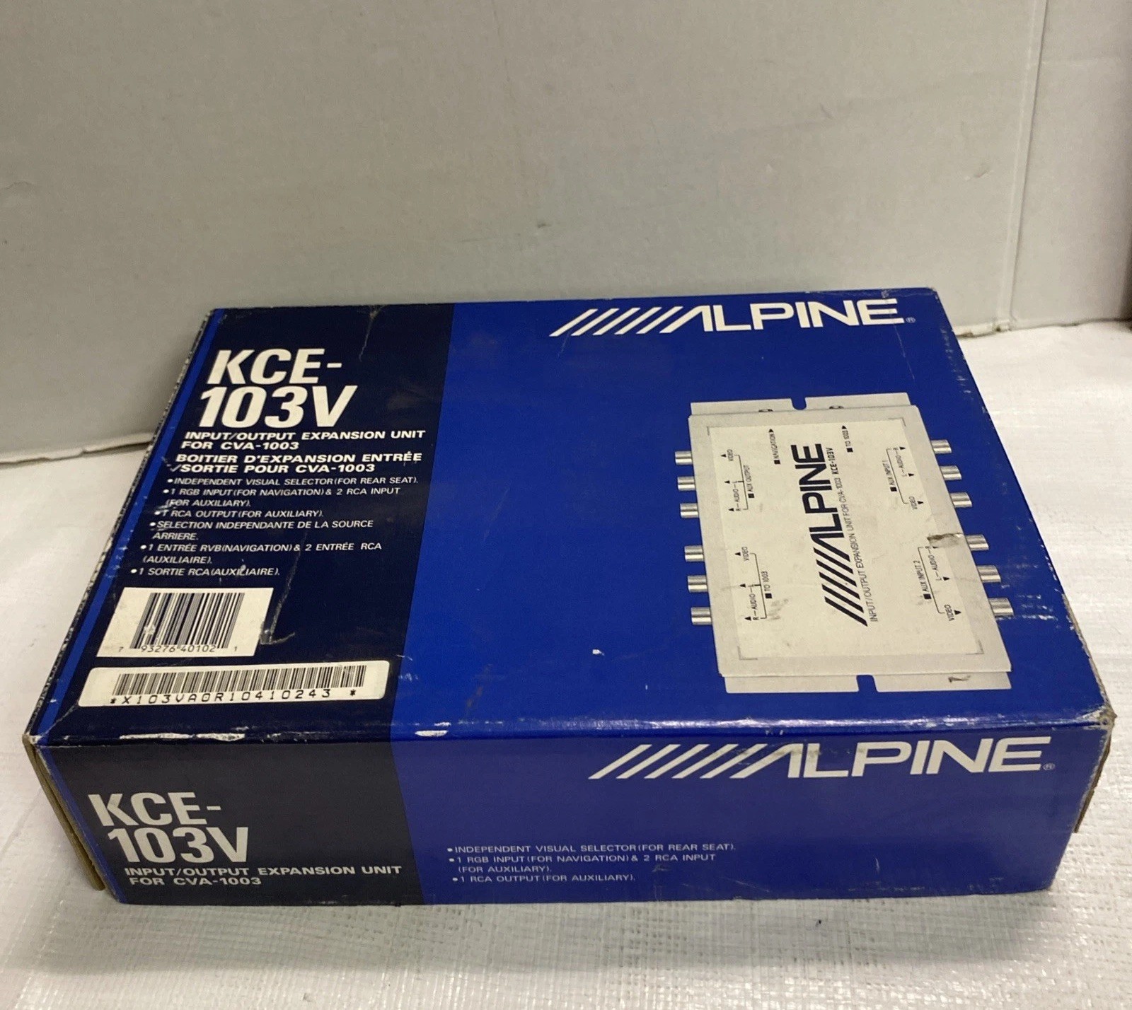 ALPINE KCE-103V car audio, video input/output expansion unit for the CVA-1003