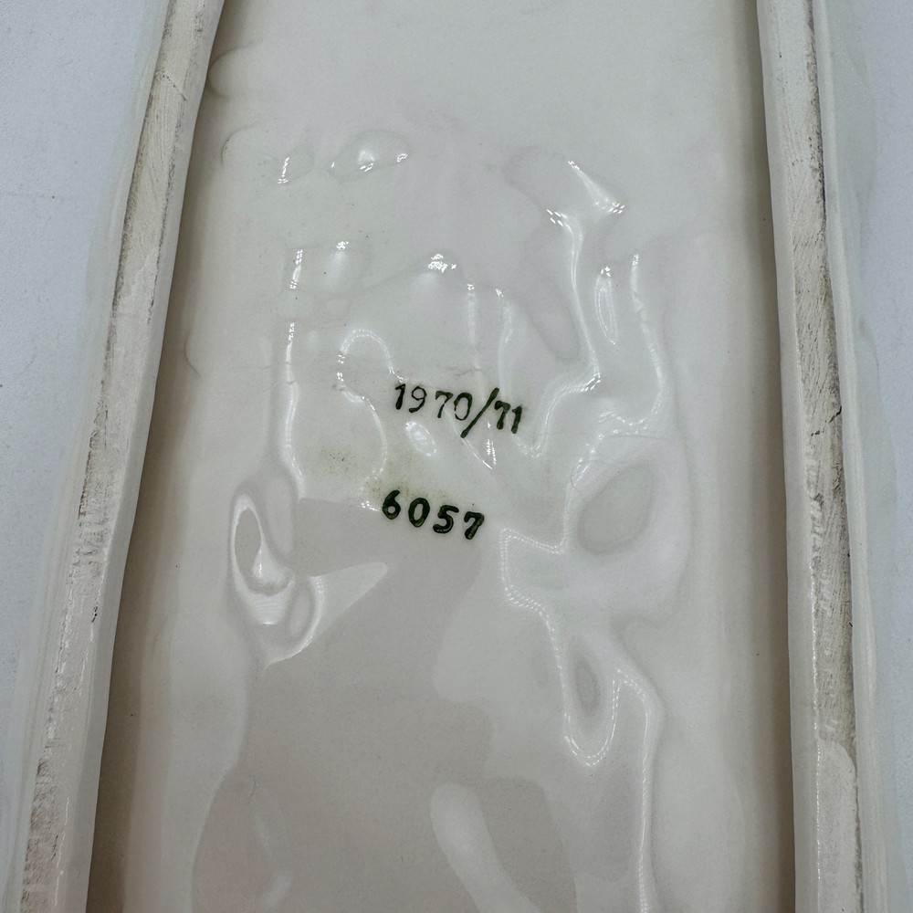 Vintage Celery Platter White Holly Pattern by Lefton 12"