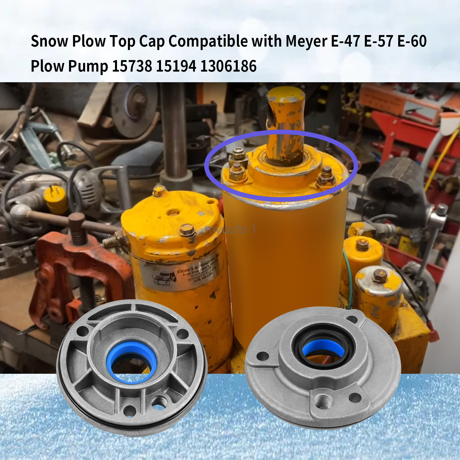 1306186 Fits Snow Plow Top Cap for Meyer E-47 E-57 E-60 Wiper 15738 15194