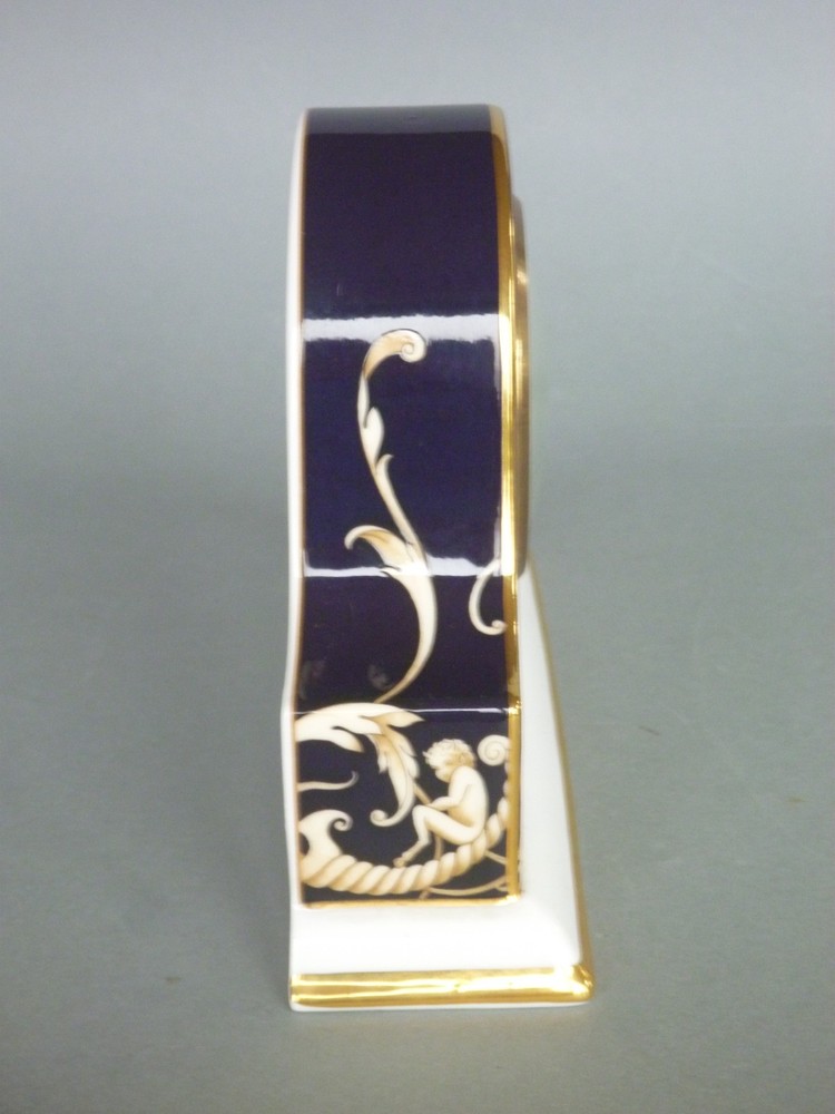 Wedgwood Cornucopia Clock & Candlestick Mantle Set