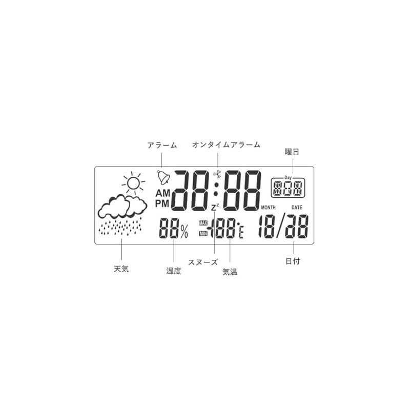 Digital Alarm Table Clock Loud Volume Backlight Easy Read Bedside Black
