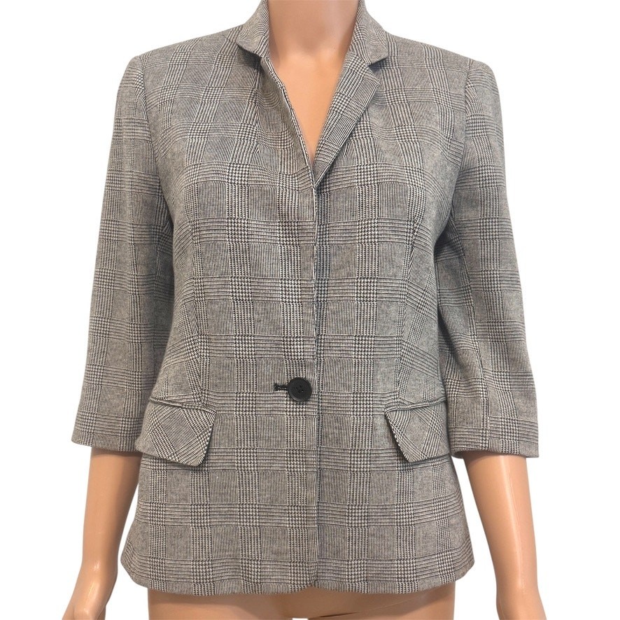 Express medium 1 button front fitted 1/2 sleeve blazer jacket C2 3322