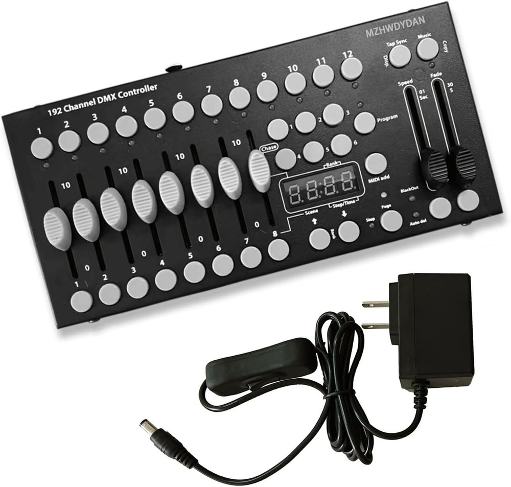 DMX Controller, DMX192 Console Mini DJ Light Controller Lighting Mixer Board Con