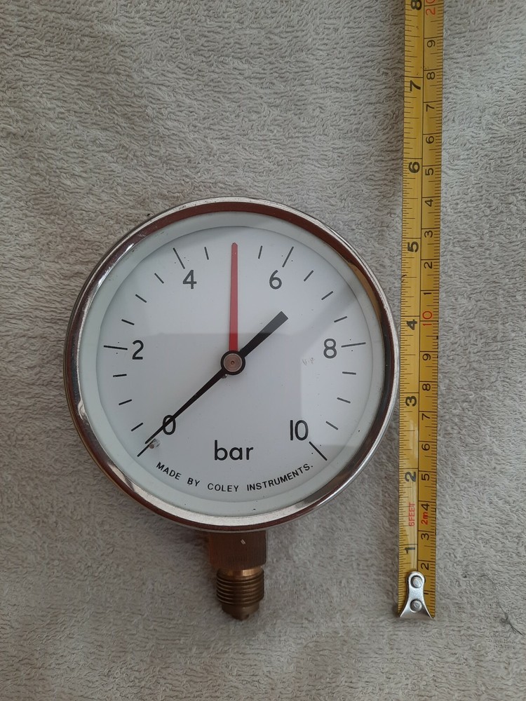 Old Chrome Plated Pressure Gauge