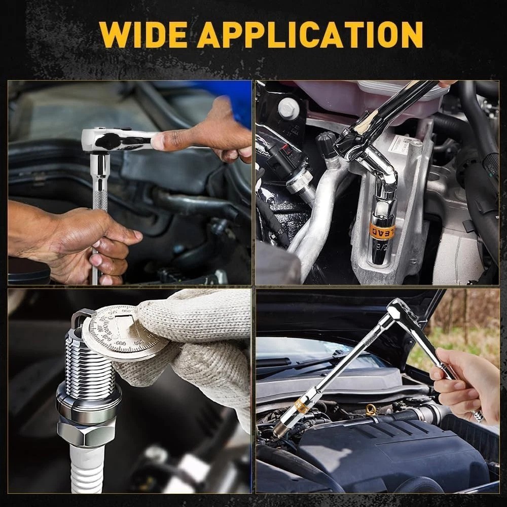 Efficient Spark Plug Socket Set - 12-Piece with Easy Identification & Storage