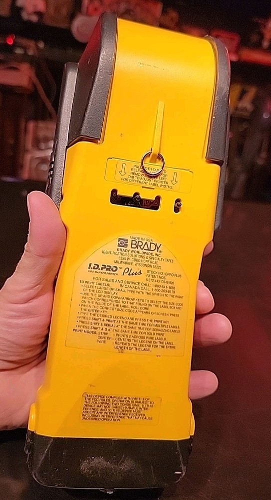 Brady ID PRO Plus Handheld Label Printer – Untested No Power Adapter Tested