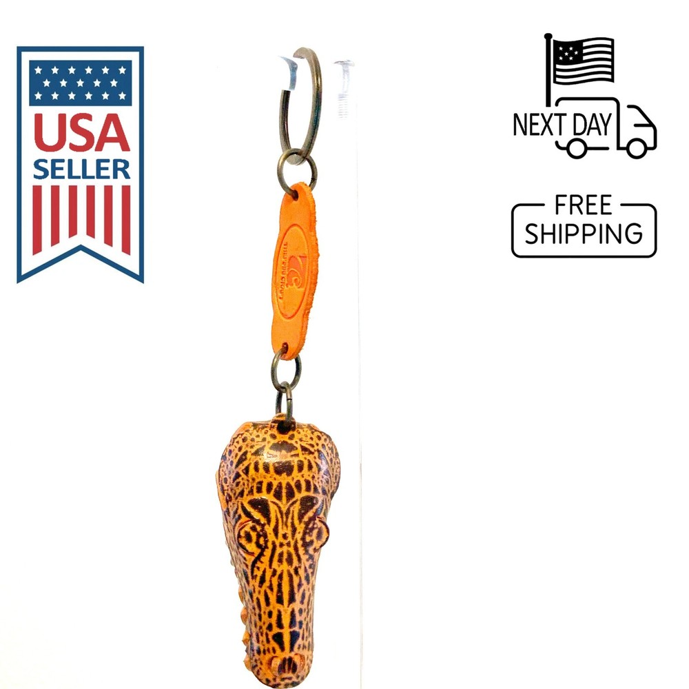 Crocodile Handmade Leather Keyring