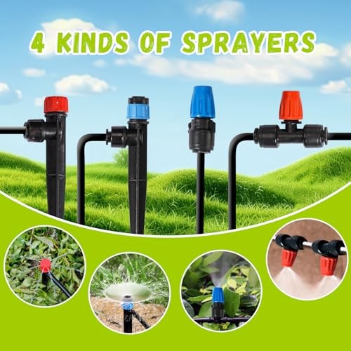 Drip Irrigation Kit Automatic Watering System Misting Sprinkler DIY 115FT