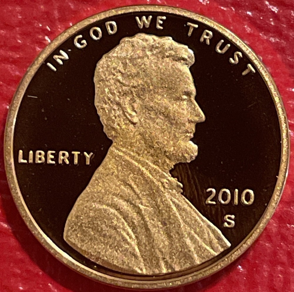 2010 S Lincoln Shield Cent Proof penny from US proof mint proof set