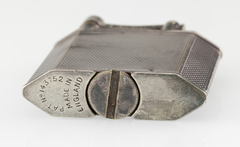 Dunhill Silver Plated Lighter With Diamond Pattern 143752