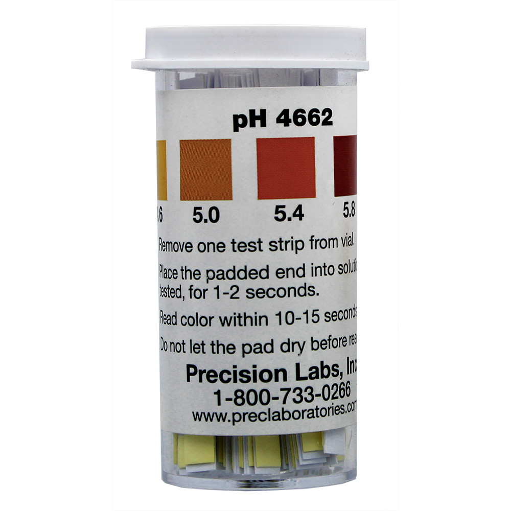 Beer Making pH Test Strips, 4.6 - 6.2 Range