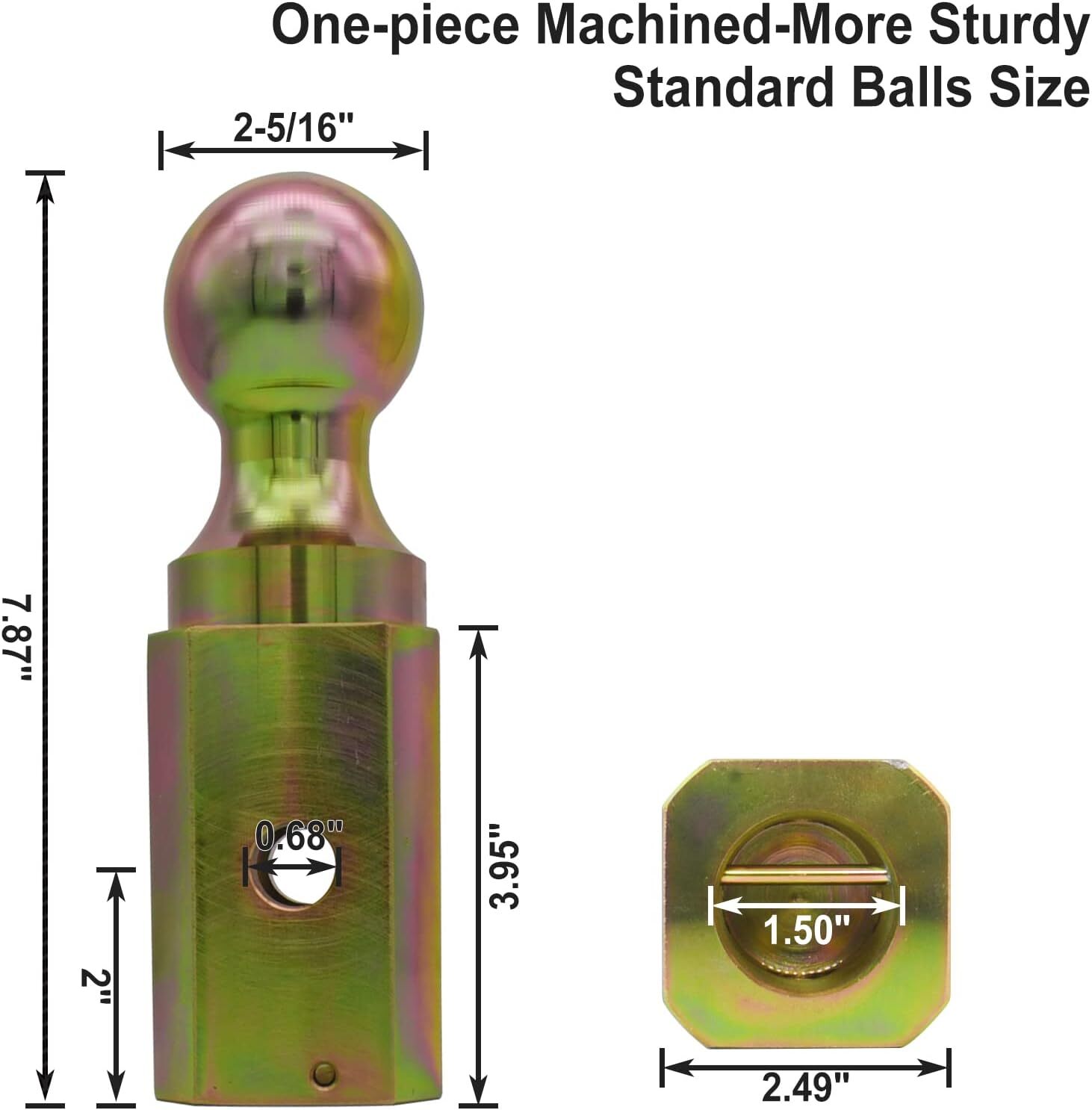 GNXA2000 Gooseneck Turn Over Ball 2-5/16 Replacement Gooseneck Hitch Ball