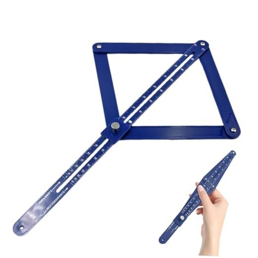 Corner Angle Finder Tool, Miter Saw Protractor with Scale, Miter Angle Blue