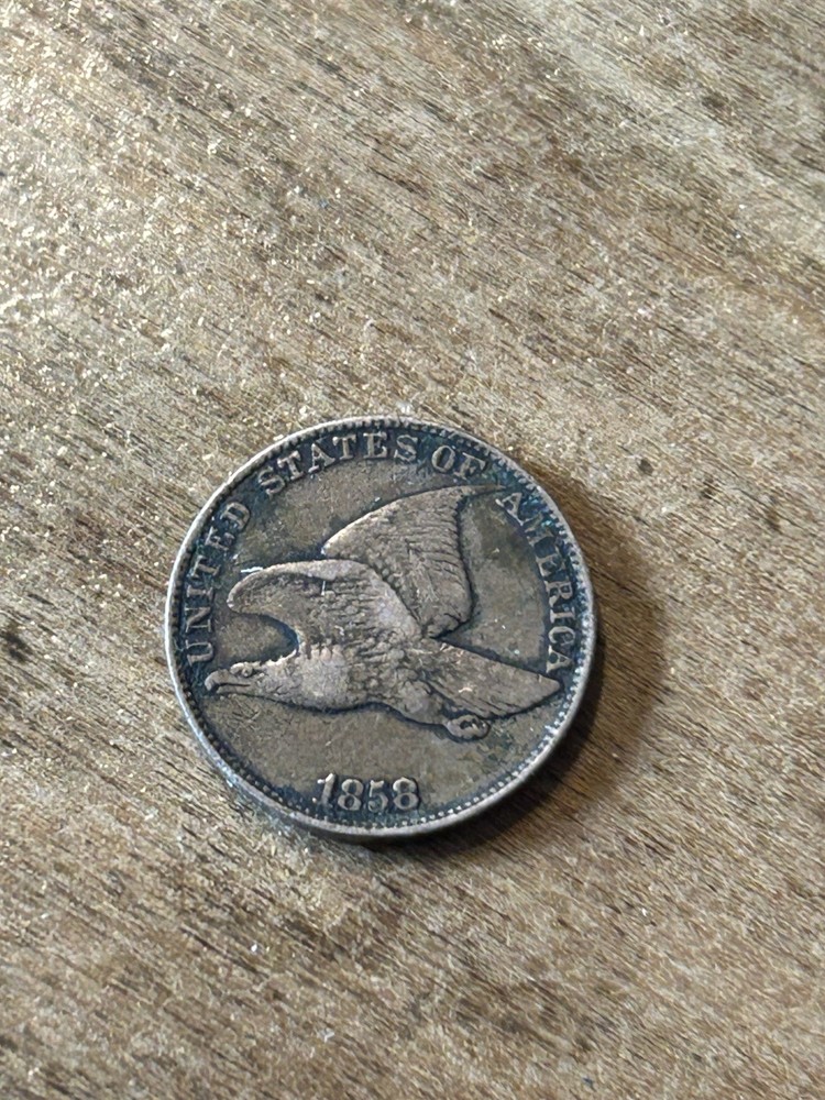 1858 Large Letter Flying Eagle Cent VF