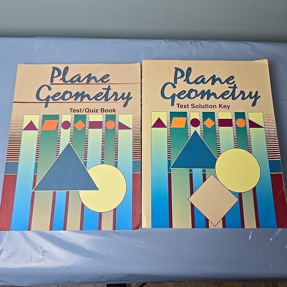 Abeka Plane Geometry Set Text Solution Key And Test/Quiz Key Books