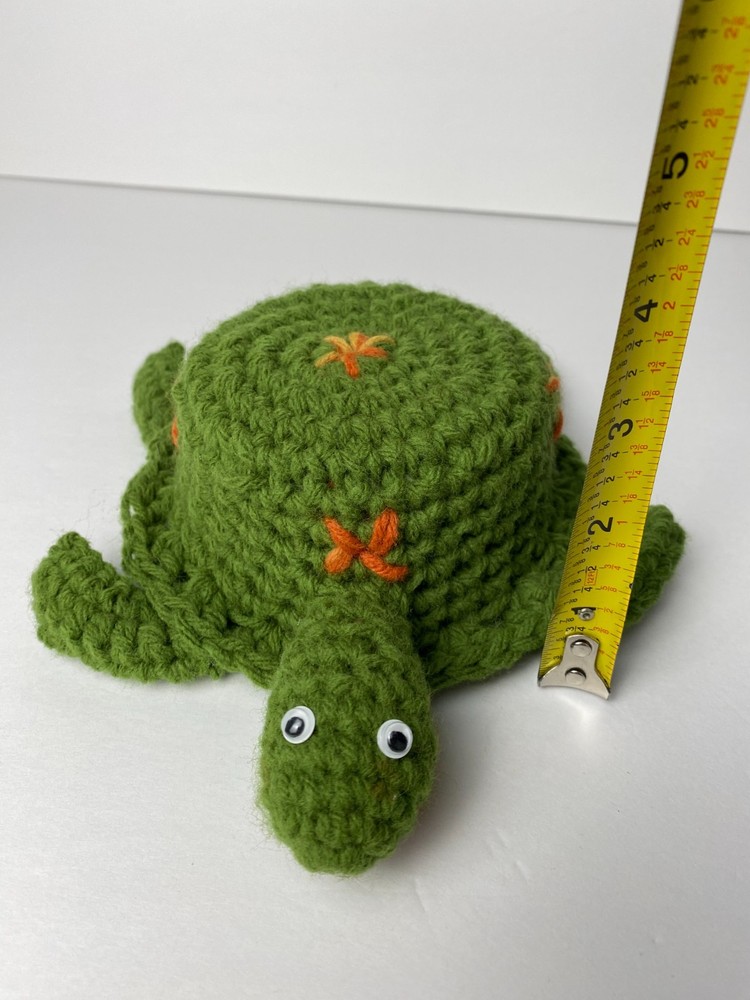 Turtle Lovers! Cute Crocheted Turtle Handmade Green