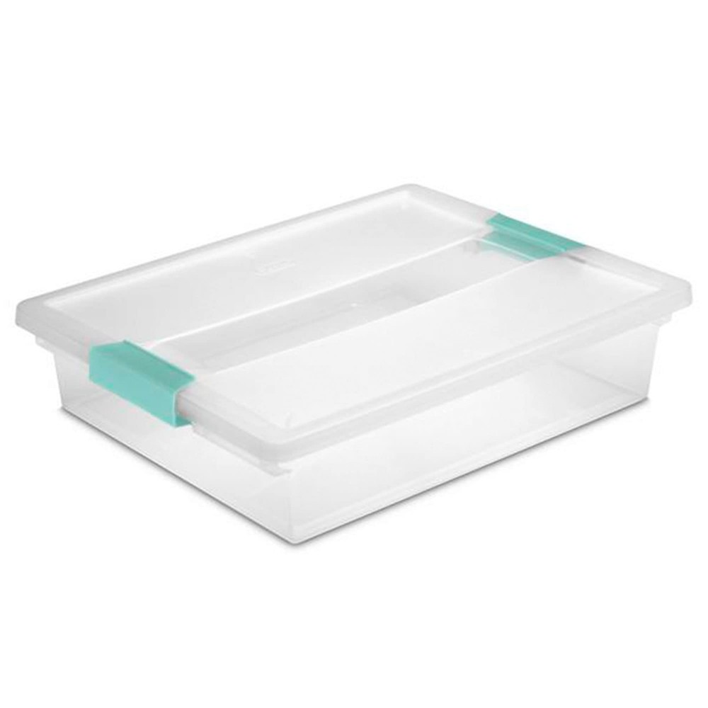 Sterilite Clip Box, Stackable Small Storage Bin with Large, Clear/Transparent