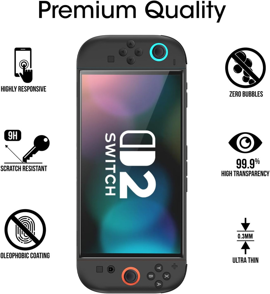 Auto-Alignment Onetouch for Nintendo Switch 2 Screen Protector [7.9''] 2025 Temp