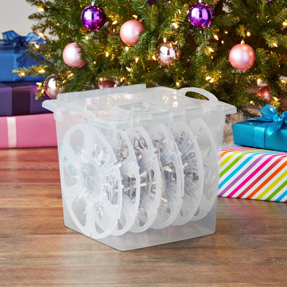 Plastic Christmas Light Storage Organizer, Clear, 2 Count