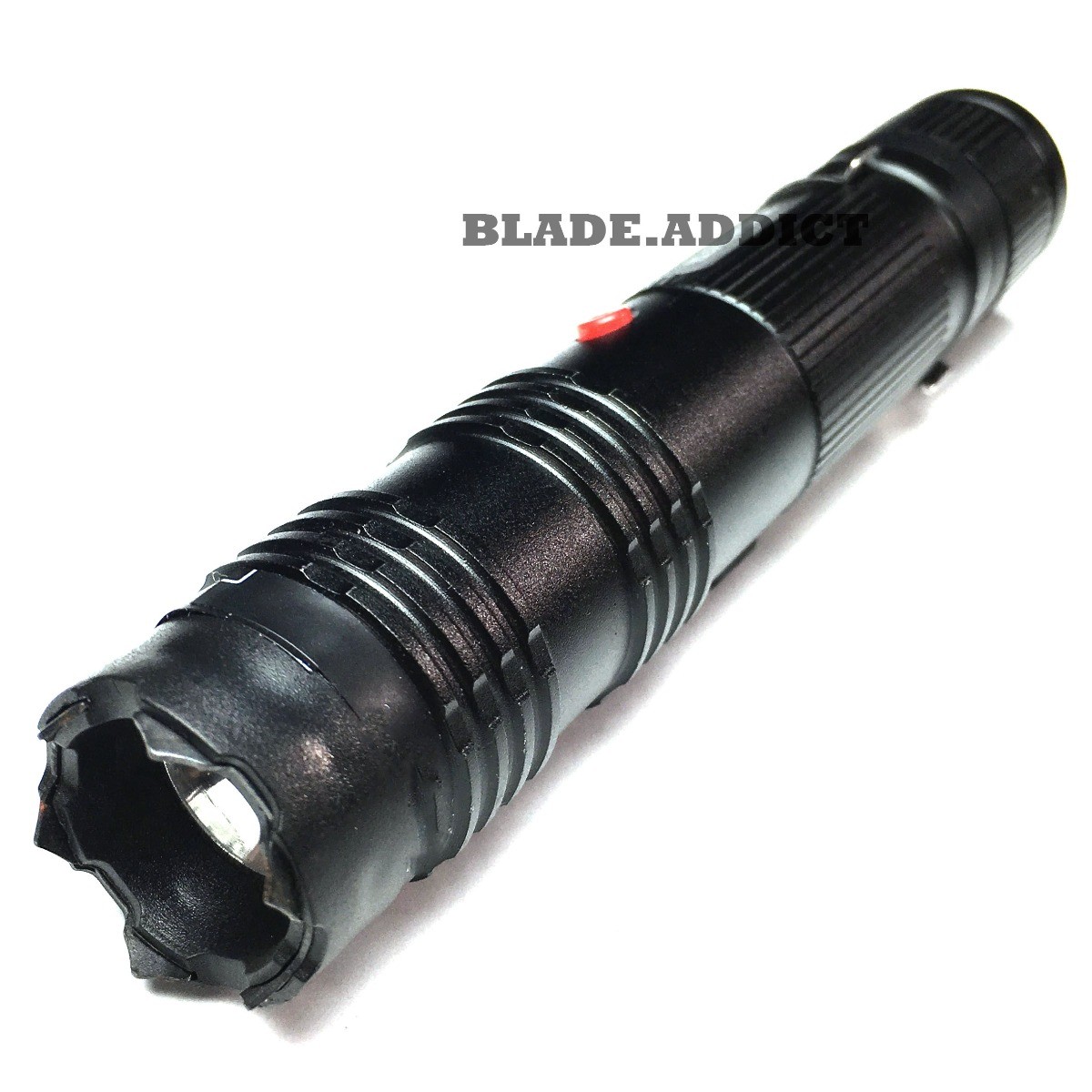 ALL BLACK Metal MILITARY Stun Gun 260 Million Volt Rechargeable LED Flashlight