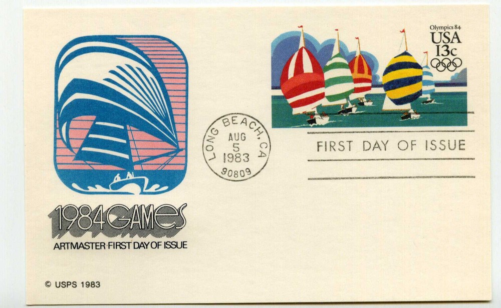 UX100 13c Yachting Olympics 84, Artmaster, FDC