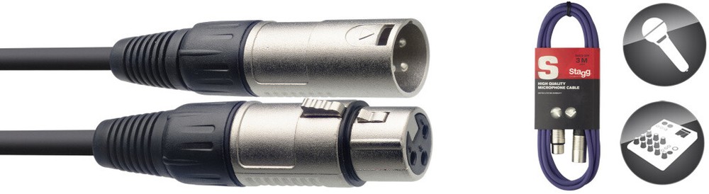 Microphone 3 Meter Purple Xlrf-Xlrm