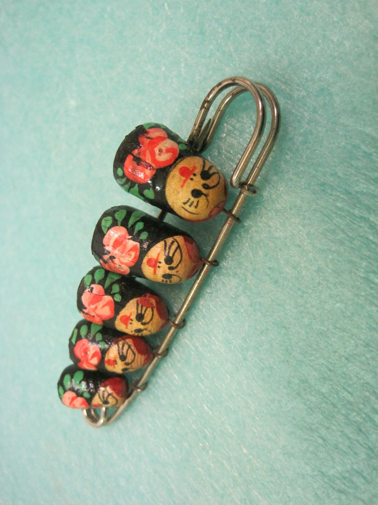 Brooch. Matryoshka. USSR 1980s.