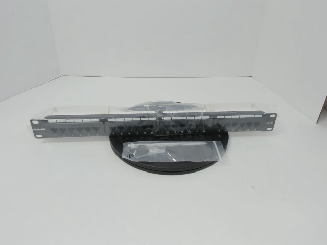 Intellinet 24-Port Cat6 Patch Panel, UTP, 1U, Black, with Cable Management
