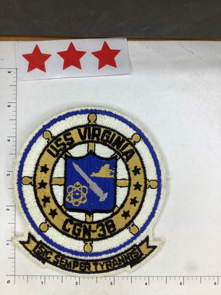 VINTAGE  US NAVY USS VIRGINIA SHIPS PATCH