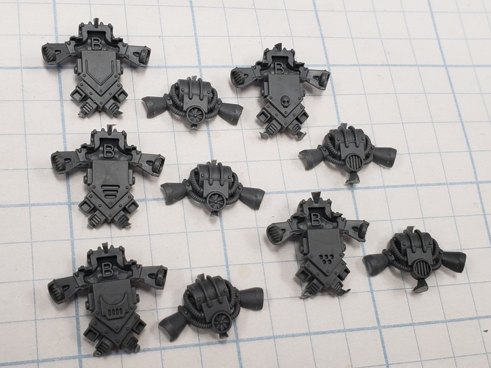 Warhammer 30K Space Marine Bits OOP Mk III Tactical Squad Backpack x5 Set B