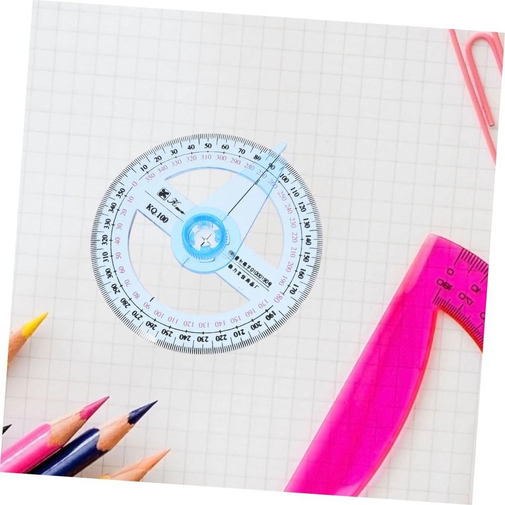 2Pcs Circle Protractor Drafting Tools Protractor Measuring Tool 360-degree Ma...