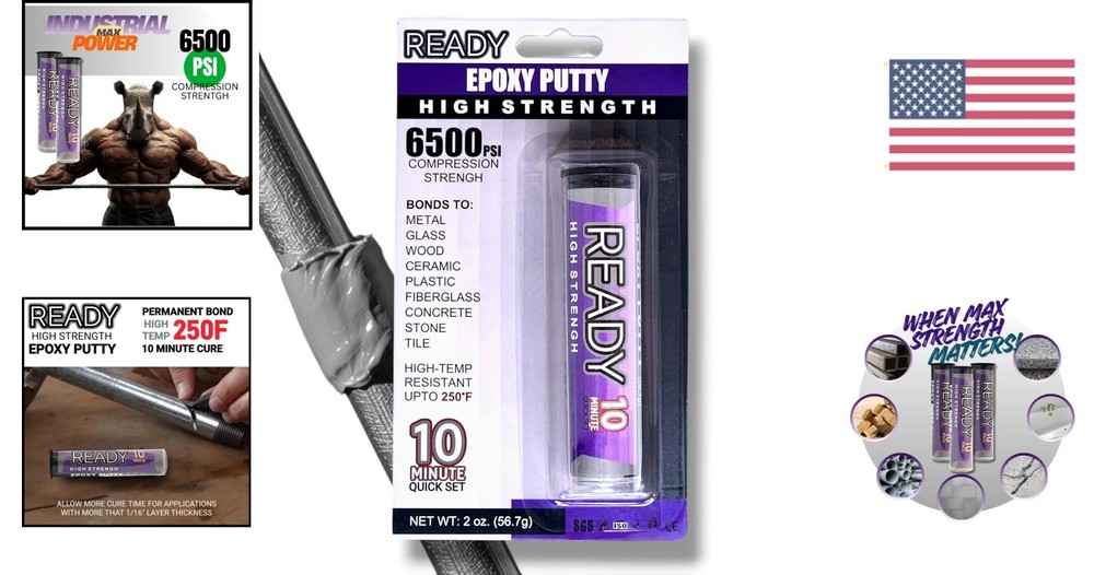 Versatile Ready Epoxy Putty - Durable, Quick Setting for Diverse Applications