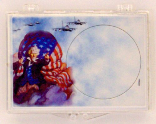Silver Round - Uncle Sam 2X3 Snap Lock Coin Holder, 3 pack