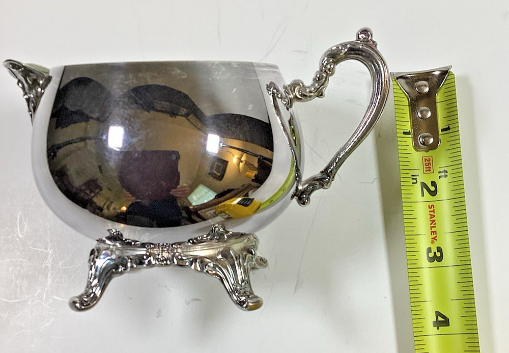 Oneida Vintage Silver Plated Footed Creamer/DuMaurier Pattern/Made in USA