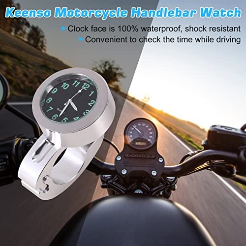 Motorcycle Handlebar Clock, Universal Split Ring Mount Aluminum Motorcycle