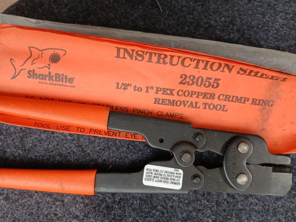 SharkBite 23055 PEX Copper Crimp Ring Removal Tool 1/2" To 1"
