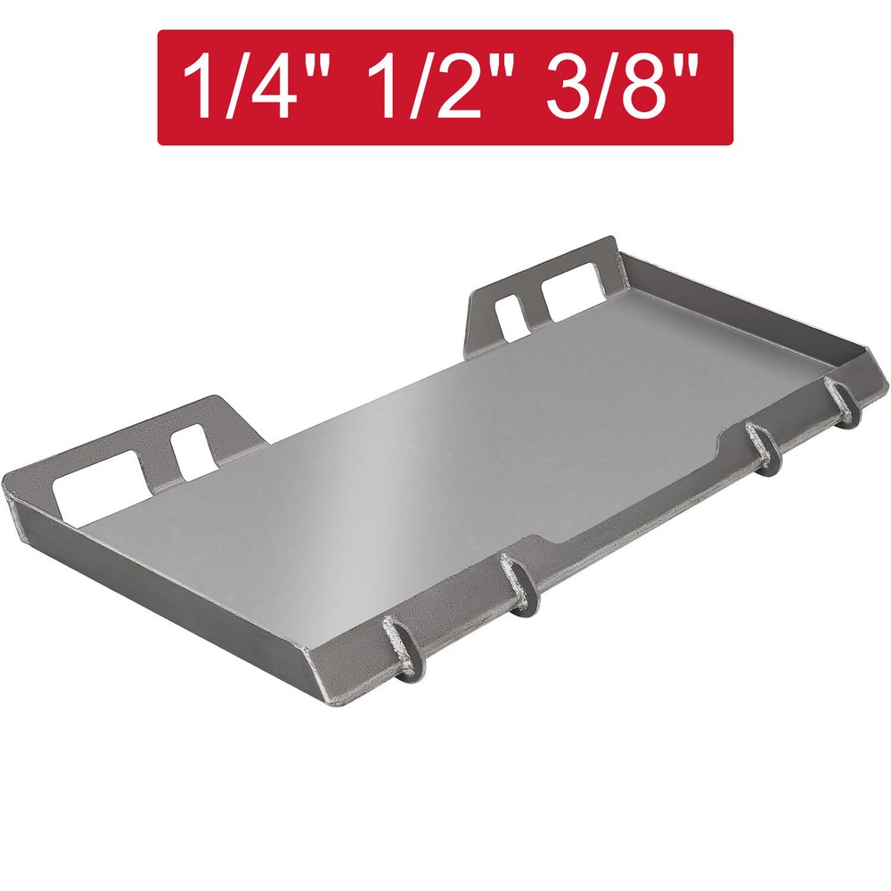 1/4" 1/2" 3/8" Skid Steer Mount Plate Universal Adapter Loader Quick AttachPlate