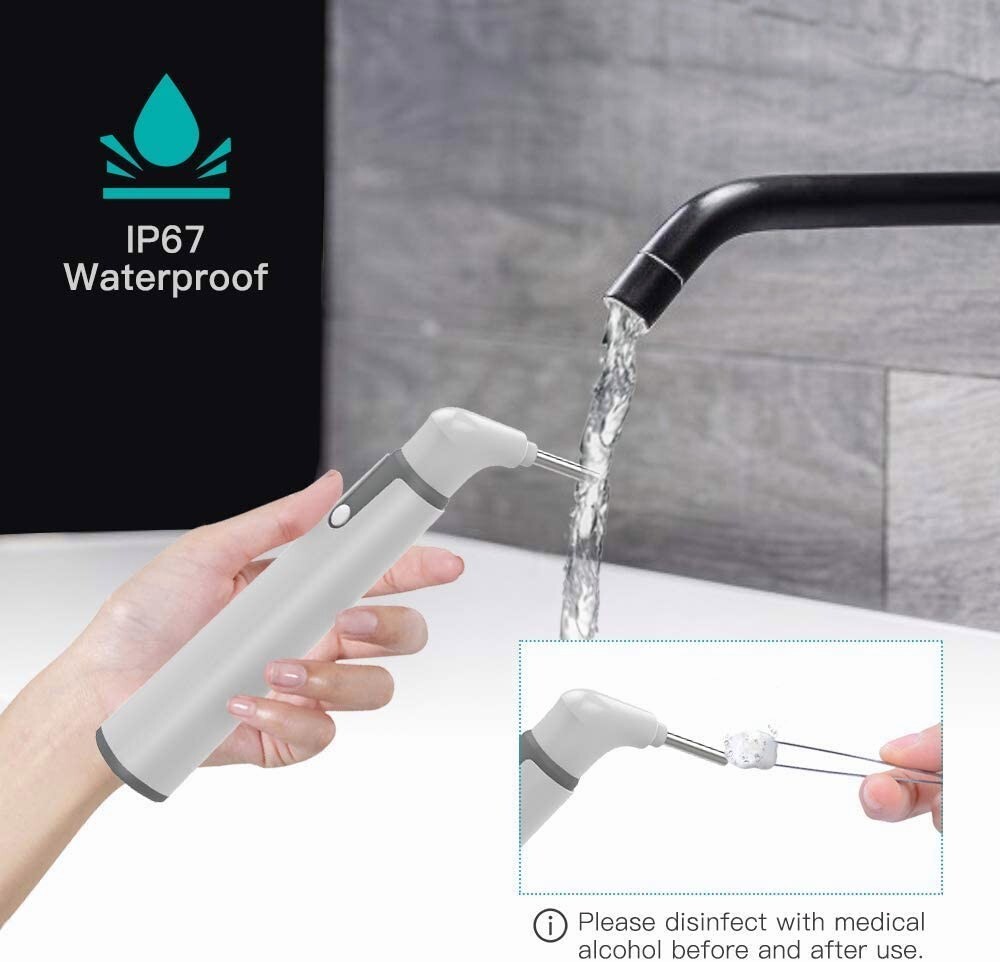 Wireless Otoscope Ear Camera with Dual View, 3.9Mm 720PHD Wifi Ear Scope 6 LED